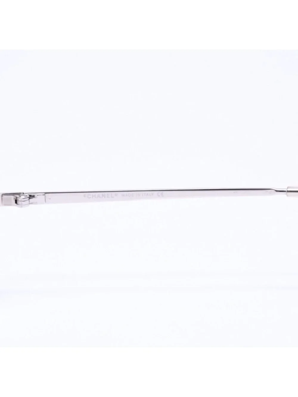Chanel Rimless Sunglasses Eyewear CC Logo Silver Gray